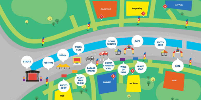 Peta lantai acara Daihatsu Kumpul Sahabat Bekasi