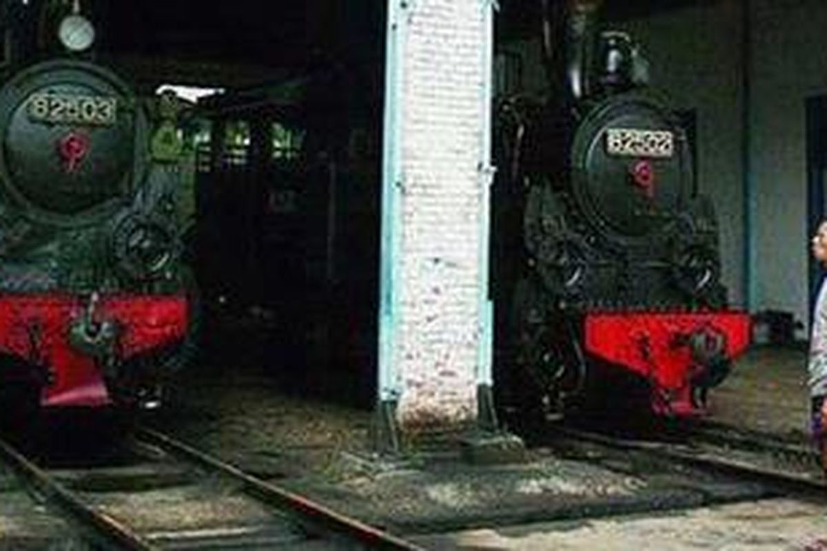 Museum Kereta Api Ambarawa di Kabupaten Semarang, Jawa Tengah.