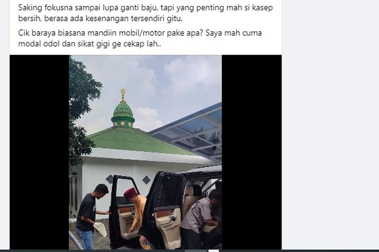 Unggahan Wagub Jabar Uu Ruzhanul Ulum yang memamerkan mobil mewah di Facebook, Senin (1/8/202).