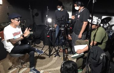 Proses syuting film dokumenter Gelora Gelora Magnumentary: Saparua. (Dok.Rich Music). 