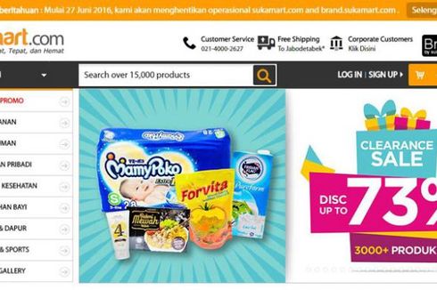 Supermarket Online Sukamart Bakal Tutup Toko