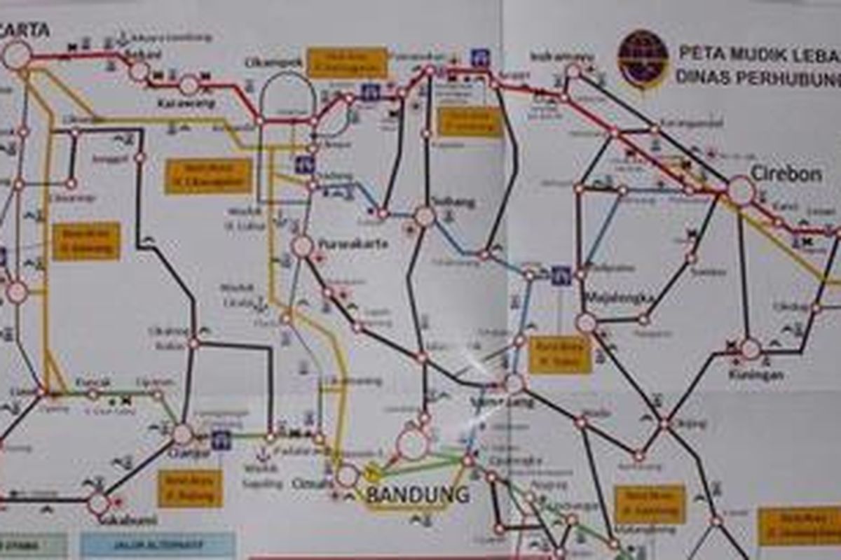 Peta jalur alternatif Jabar.