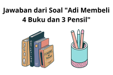 Jawaban dari Soal "Adi Membeli 4 Buku dan 3 Pensil"