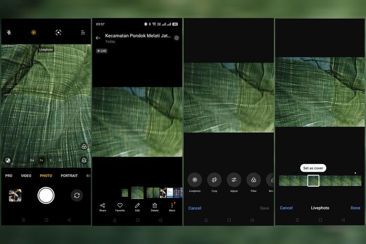 Cara pakai fitur Livephoto di Oppo Reno 12 Pro.
