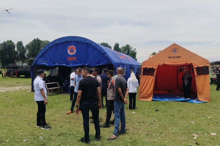 Tenda Korban Bencana Angin Puting Beliung di Medan Kosong, Banyak Tak Mau Tinggal di Posko Pengungsian