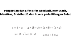 Pengertian dan Sifat-sifat Asosiatif, Komutatif, Identitas, Distributif, dan Invers pada Bilangan Bulat