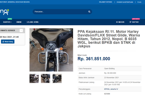 Lelang Harley-Davidson Street Glide 2012, Limit Rp 300 Jutaan