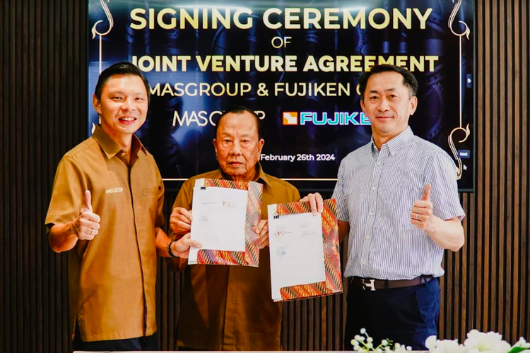 MAS Group bekerja sama dengan Fujiken Co Ltd Jepang membangun hunian 5,5 hektar di Kota Sutera, Tangerang, Banten. Penandatanganan MoU digelar pada Senin (26/2/2024).