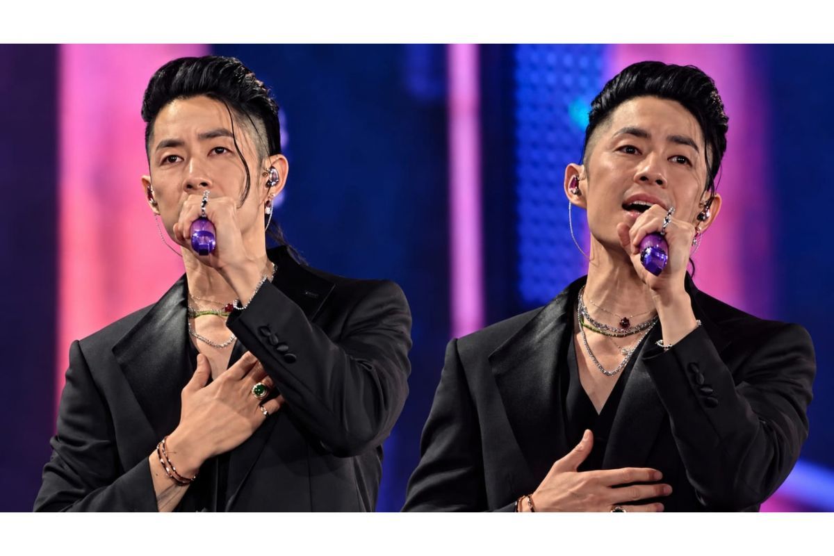 Van Ness Wu tampil dalam konser F*FOREVER 2.0 di Beijing National Stadium atau Bird?s Nest mengenakan perhiasan karya Wanda Ponika.