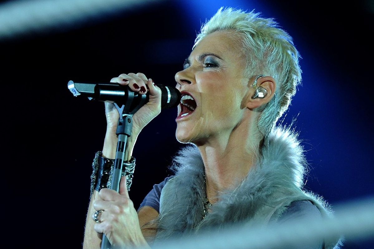 Vokalis Roxette, Marie Fredriksson saat tampil di Cologne, Jerman, pada 19 Maret 20111. Marie Fredriksson meninggal dunia pada usia 61 tahun, Senin (9/12/2019).