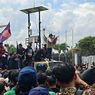 Aksi Mahasiswa di DPRD Kaltim Tuai Dukungan Pedagang Sekitar, Asal Jangan Anarkis