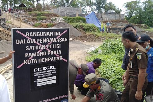 Diprotes Warga dan Tak Ber-IMB, Pembangunan Perumahan di Denpasar Disegel