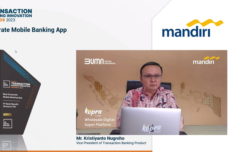 Bank Mandiri menerima penghargaan dalam Best Corporate Mobile App.