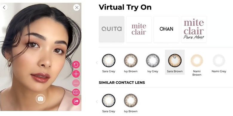 Eyelovin memperkenalkan fitur Virtual Try-On agar konsumen lebih mudah memilih warna lensa kontak.
