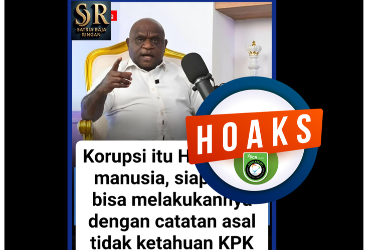 INFOGRAFIK: Hoaks Natalius Pigai Sebut Korupsi Itu Hak Asasi Manusia, Cek Faktanya