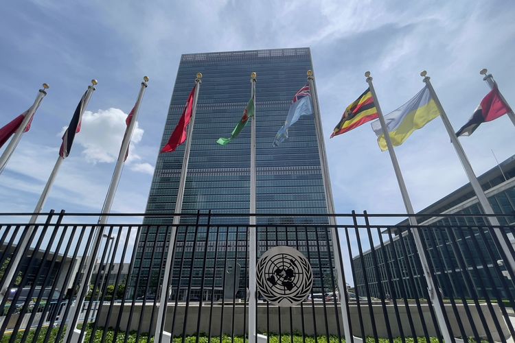 Markas PBB di New York, Amerika Serikat, difoto pada 8 Juni 2021.