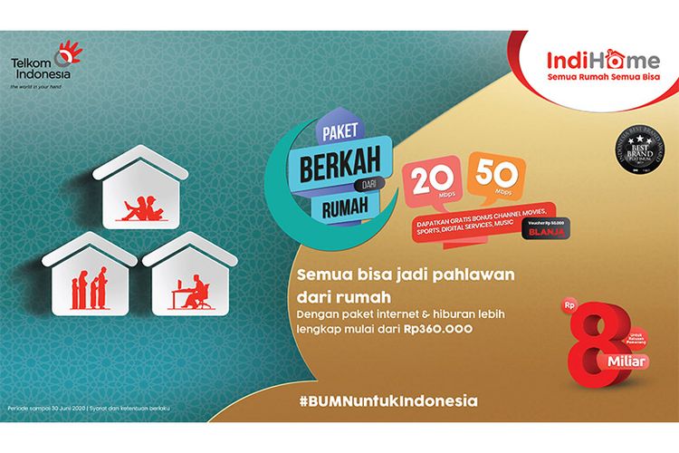 Poster Paket Berkah Dari Rumah IndiHome 