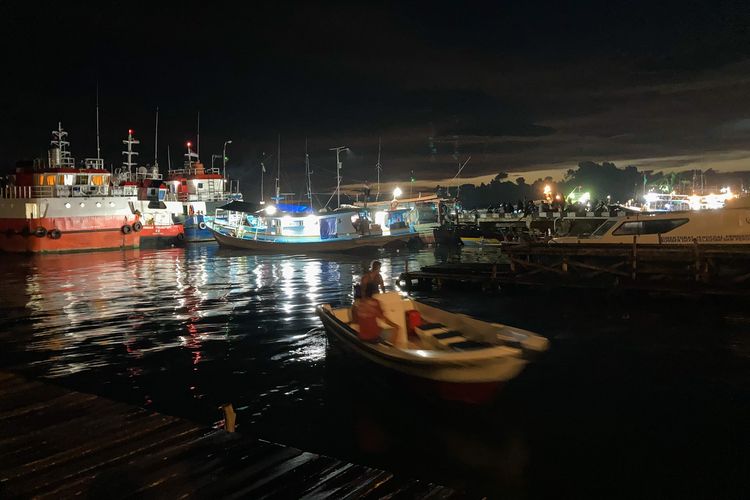 Tempat makan bernama Marina Star Cafe & Resto di Kota Sorong, Papua Barat, Senin (25/10/2021).