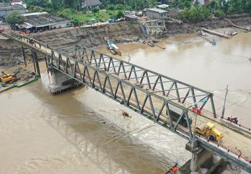 12 Jembatan di Aceh Kini Kembali Berfungsi dengan Struktur Darurat