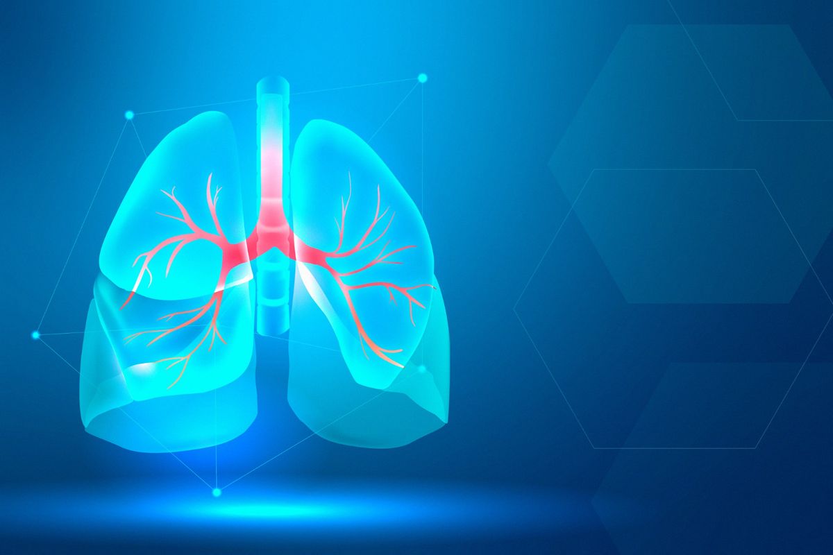 Ilustrasi paru-paru pada penderita asma