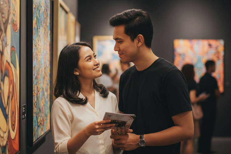 Ilustrasi jatuh cinta.