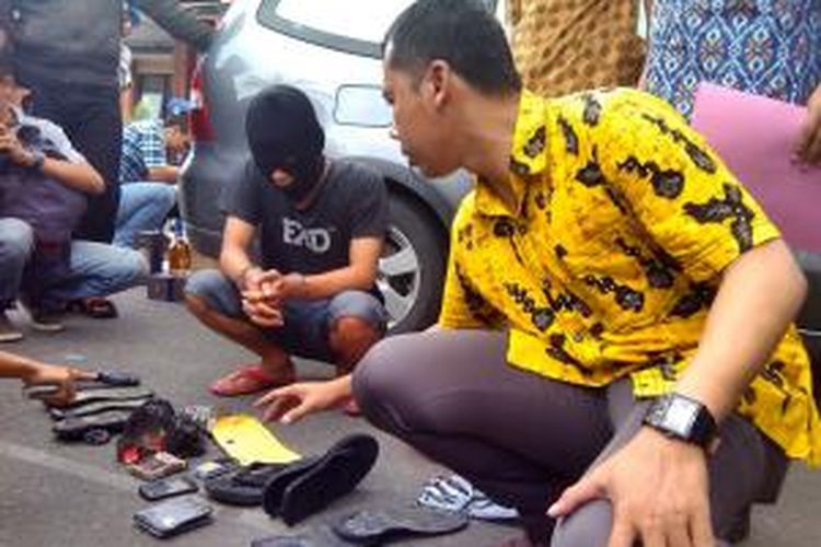 Bambang saat berada di Polres sleman