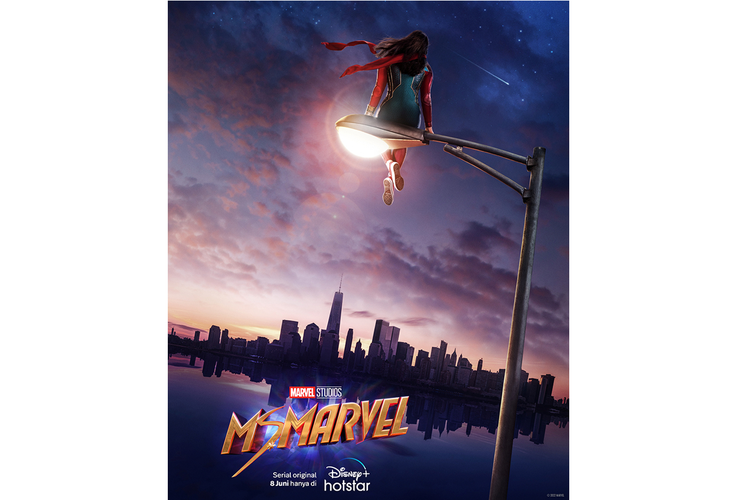 Poster serial Ms. Marvel akan diputar di Disney+ Hotstar pada 8 Juni 2022.