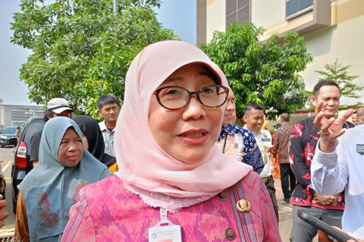 Kepala Dinas Ketahanan Pangan Kelautan dan Perikanan DKI Jakarta Suharini Eliawati saat diwawancarai pada Kamis (28/3/2024).