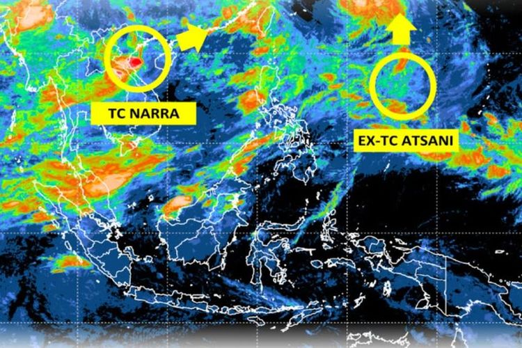 2 Siklon Tropis Terpantau di Sekitar Indonesia, BMKG Ungkap Wilayah yang Terdampak
