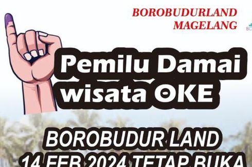 Pemilu 2024, Borobudur Land Tawarkan Diskon Tiket Masuk 20 Persen