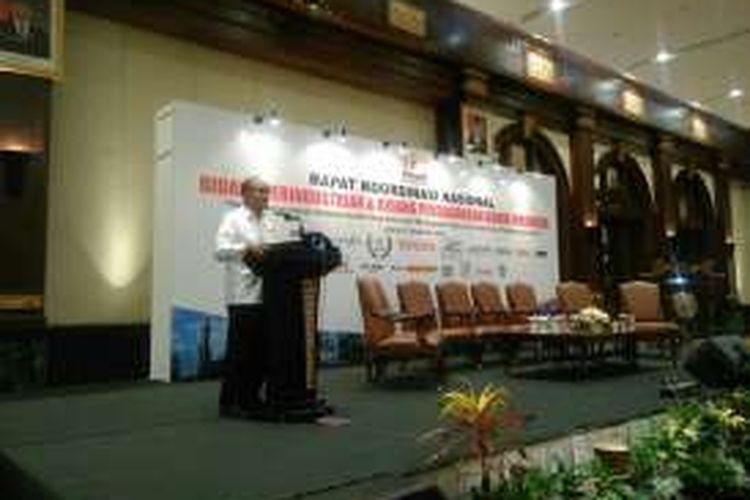 Ketua Umum Kadin Indonesia Rosan P Roeslani dalam pembukaan Rakornas Bidang Industri dan Bidang Perdagangan, Jakarta, Selasa (20/9/2016). Kadin meminta pemerintah meneruskan kebijakan hilirisasi.