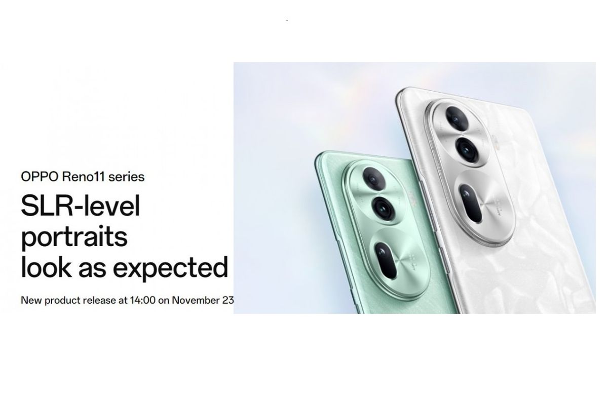 Oppo Reno 11 series meluncur 23 November 2023 di China.