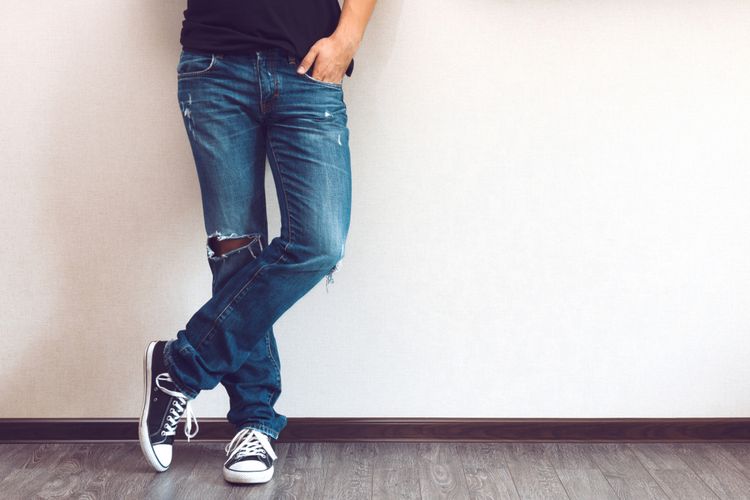 Ilustrasi pria dan celana jeans