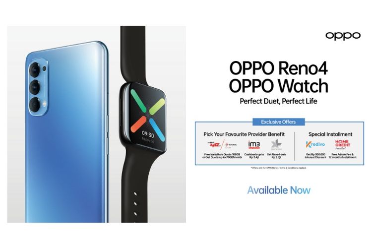 Penawaran spesial dalam pembelian OPPO Reno4 