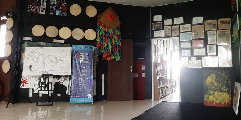 Salah satu sudut di lokasi Komunitas Rumah Kreatif Suku Seni Riau.