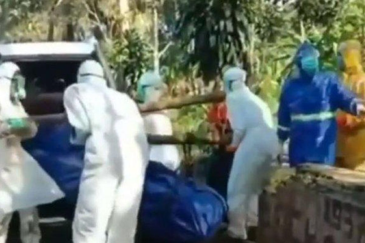 Viral video jenazah korban corona ditolak warga (Tribun Jateng/Instagram)