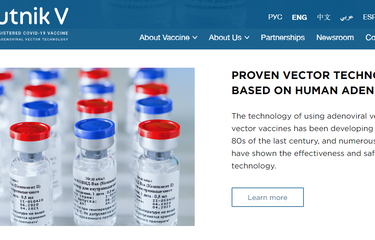 Tangkapan layar laman Sputnikvaccine.com pada Rabu (12/8/2020).