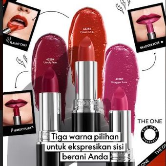 Flaunt Chilli, Bragger Rosedan Unruly Plum, warna-warna berani lipstik The One