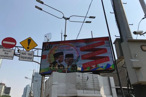 Tim Kampanye Jokowi-Ma'ruf Selidiki Tayangan Videotron di Jalan Protokol