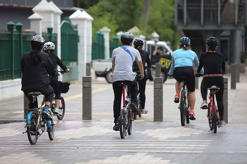Sudinhub Jakpus: Pesepeda Sudah Dibuatkan Jalur Permanen, Kok Tidak Dipakai?