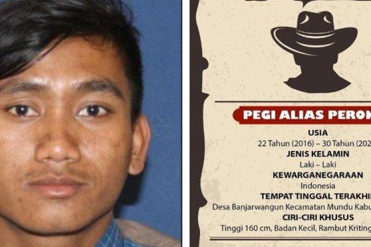 Pegi Setiawan alias Pegi Perong, sosok terduga pelaku pembunuh Vina dan pacarnya, Eki yang sempat buron selama 8 tahun dan baru ditangkap di Bandung, Jawa Barat pada Selasa (21/5/2024).