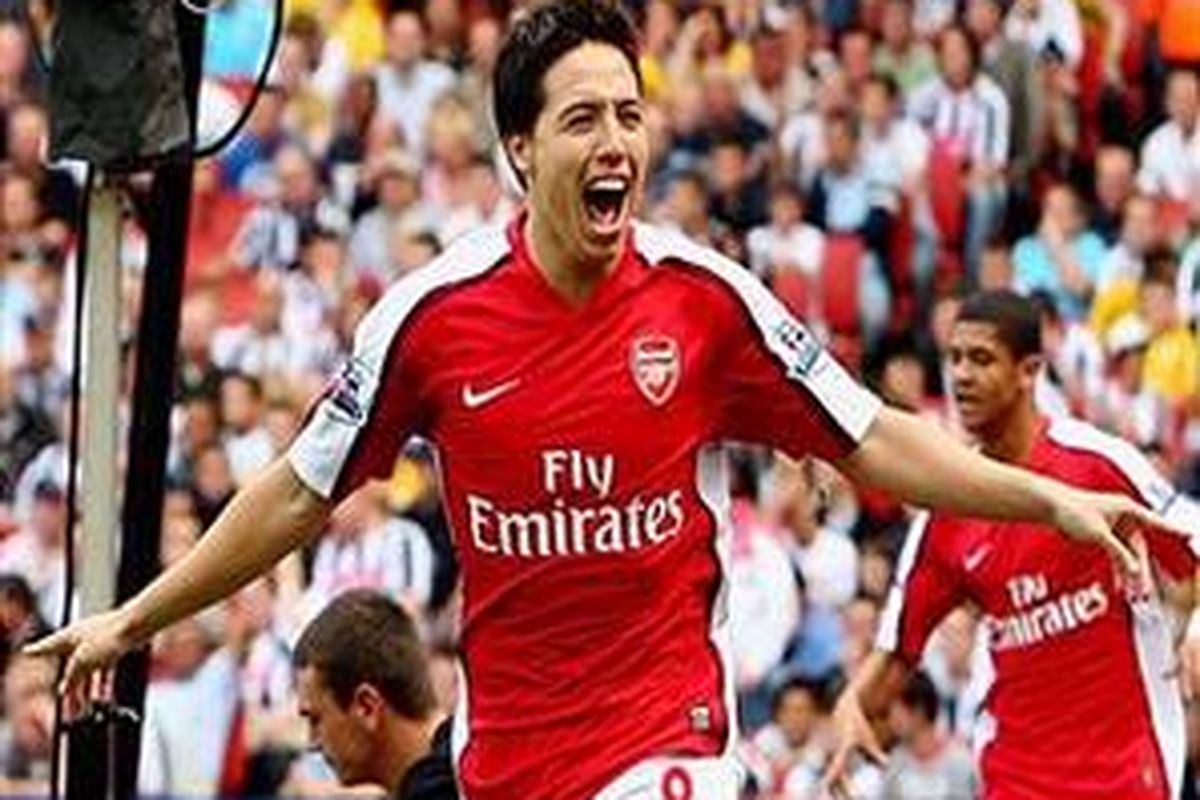 Samir Nasri, bintang baru di Emirates Stadium.