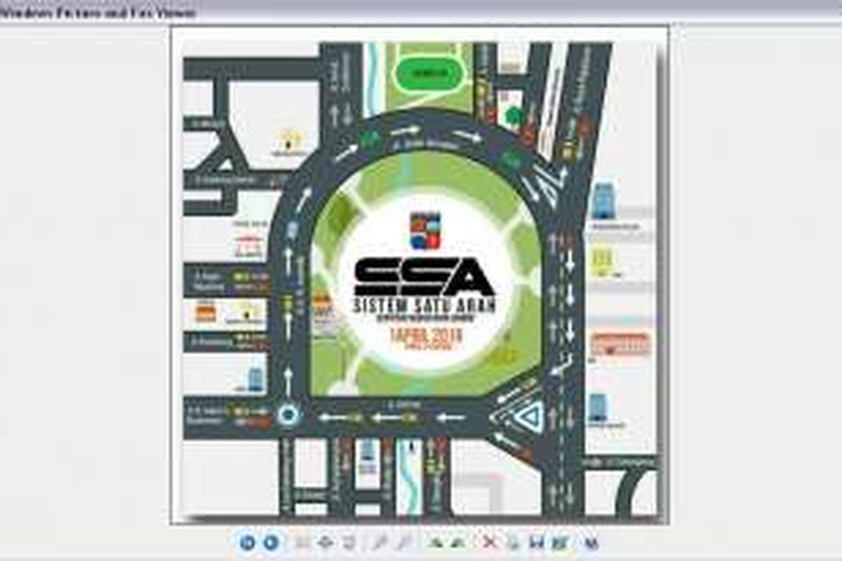 Peta sistem satu arah (SSA) yang akan diterapkan Pemerintah Kota Bogor pada tanggal 1 April 2016 mendatang.