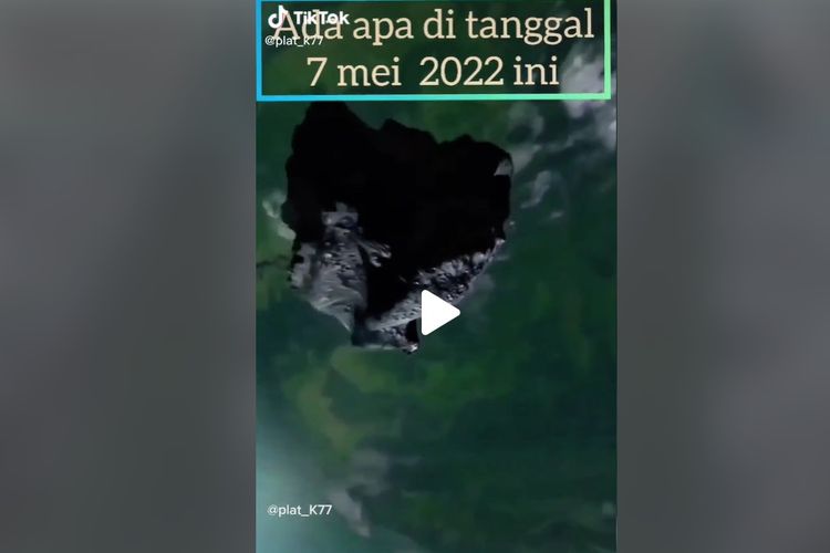 Tangkapan layar unggahan video viral yang menyebutkan prediksi banyaknya meteor jatuh di langit Indonesia pada 7 Mei 2022.