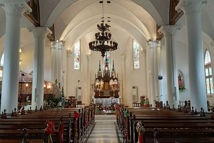 Gereja Gedangan Semarang menjelang Misa Natal, Rabu (23/12/2020).