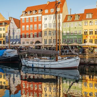 Sudut pemandangan di Kopenhagen, Denmark.