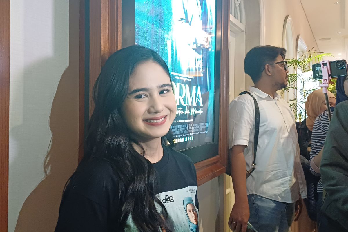 Tissa Biani di Metropole XXI, Cikini, Jakarta Pusat, Rabu (26/2/2025).
