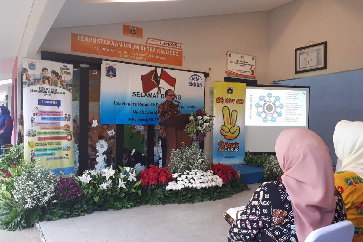 Sambutan Plt. Kepala BKKBN di RPTRA Kalijodo, Kamis (28/6/2018)