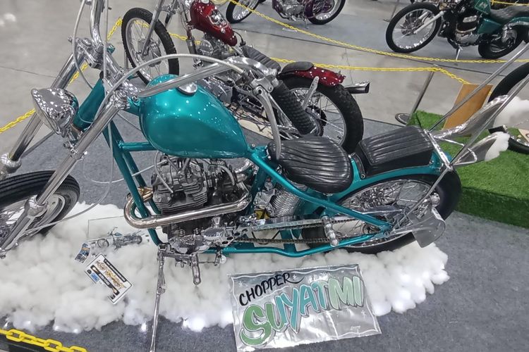 Salah satu chopper milik peserta Kustomfest 2023 dari Cipadu.