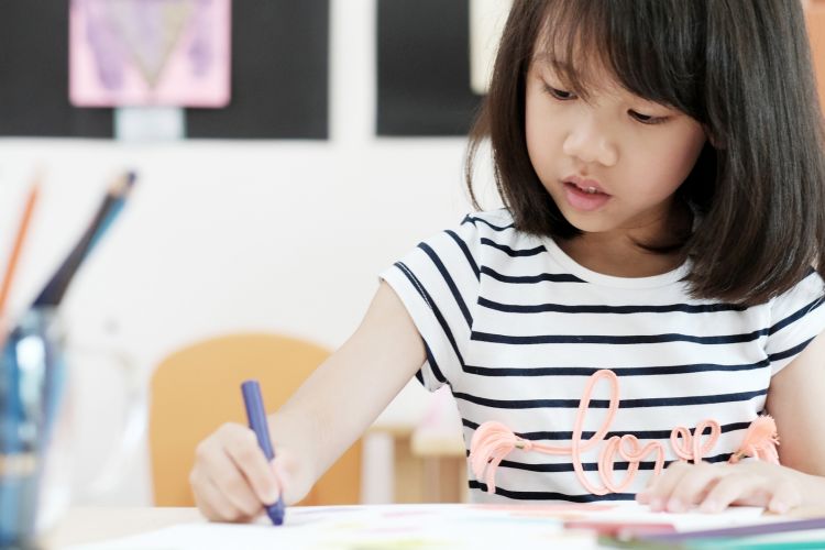 Ilustrasi anak belajar